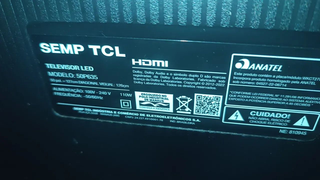 Tv Semp 50 polegada defeito  - Foto 2