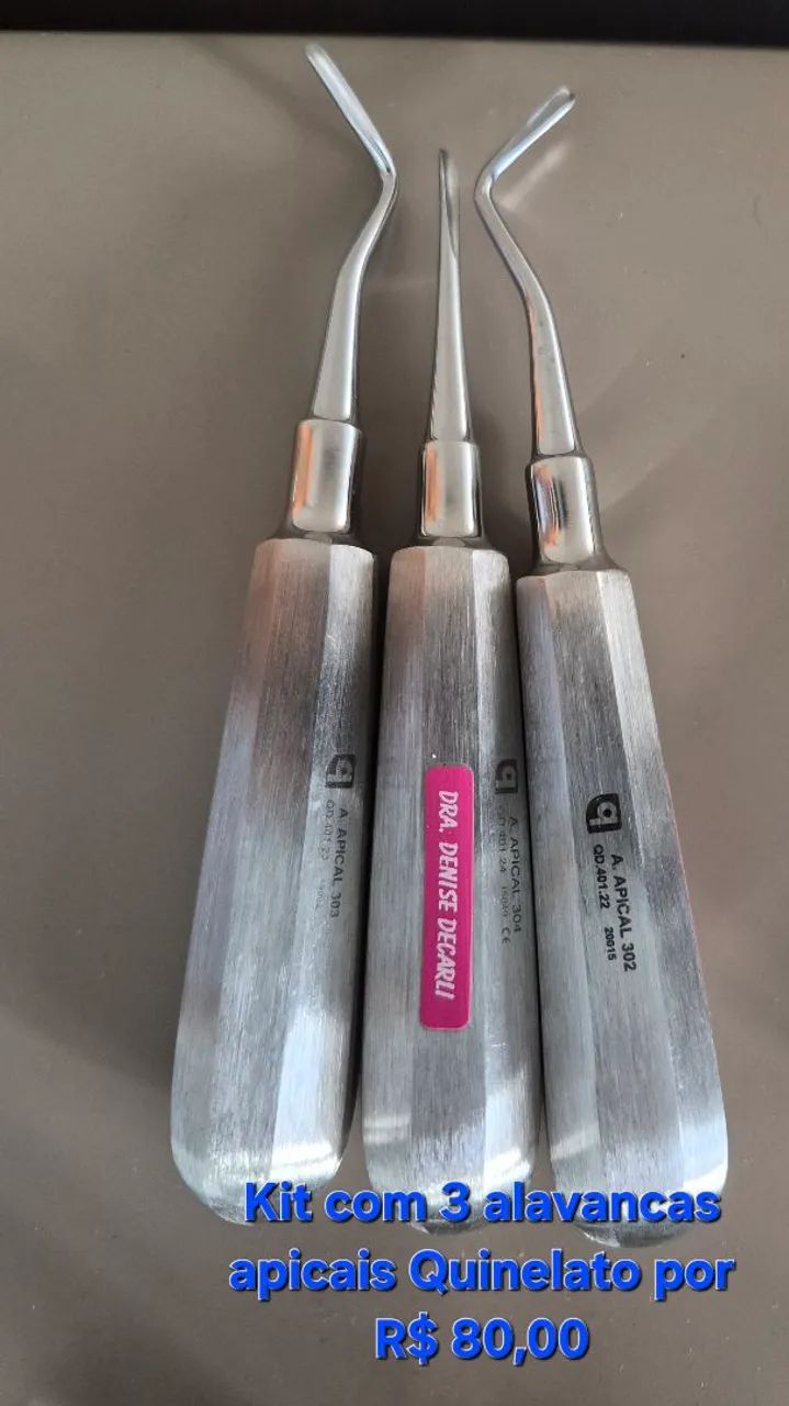 Kit com 3 alavancas apicais Quinelato
