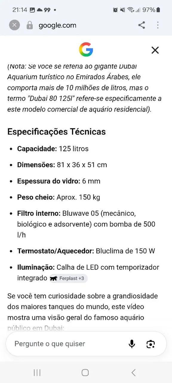 Aquario 125 litros com  acessórios  - Foto 2