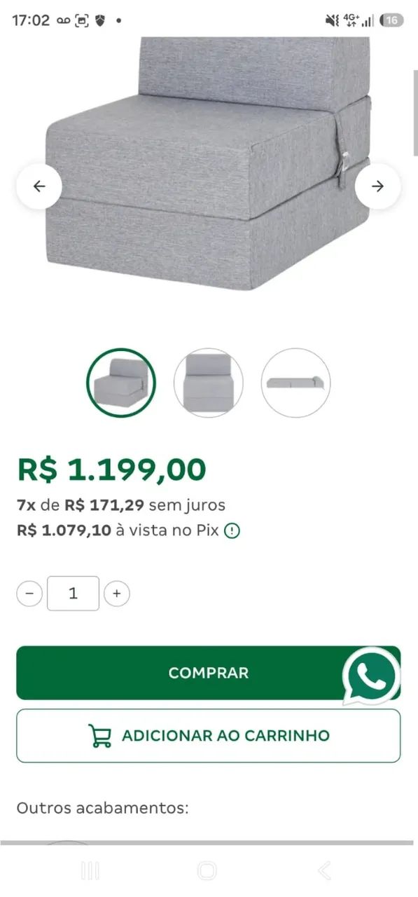 Colchonete/poltrona Tok Stok - Foto 4