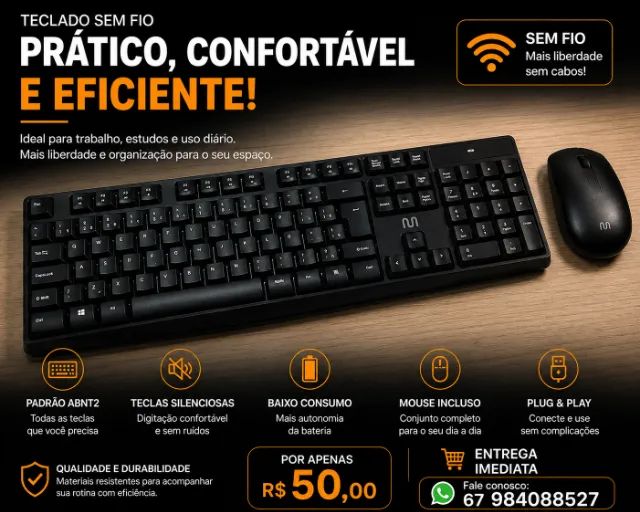 Teclado USB+ Mouse - Foto 2