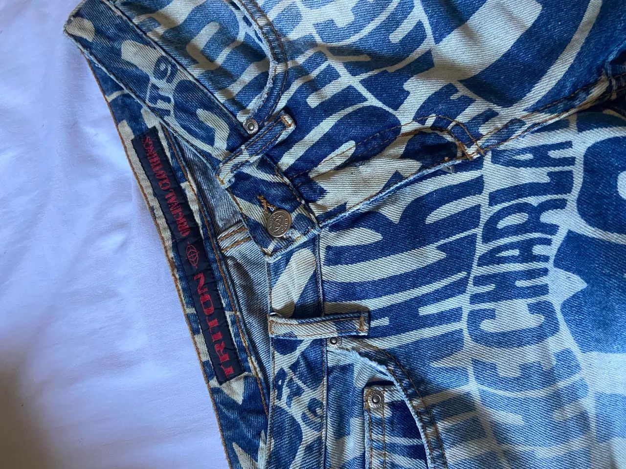 Calça flare estampada anos 2000 - Foto 2