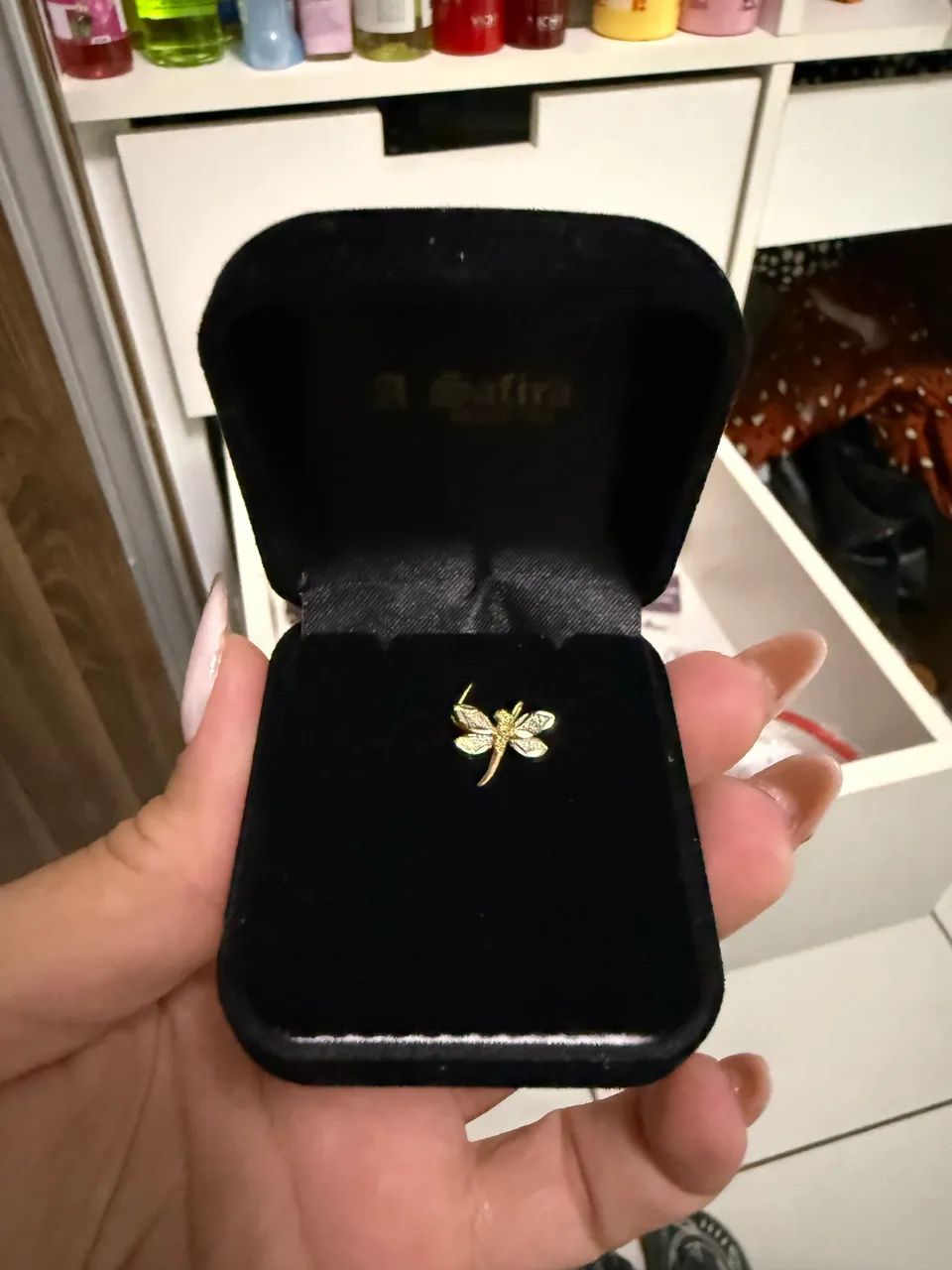 Pingente Libélula Ouro 18 l 
