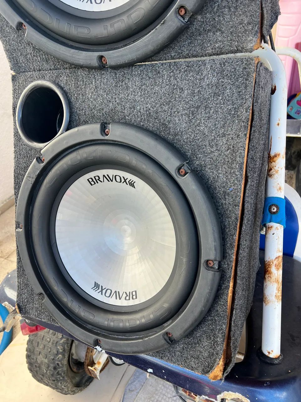 02 (dois) Subwoofer bravox E2K 800rms