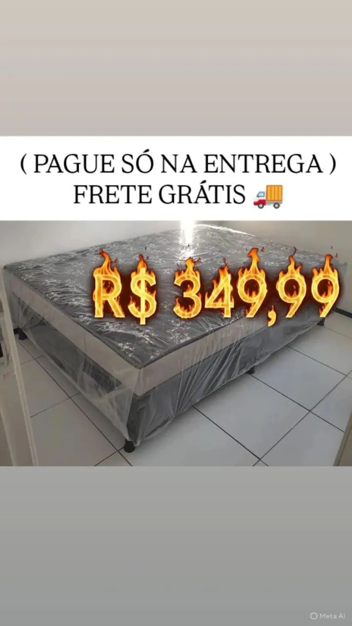 Cama box casal - Nova ( Pague apenas na entrega )