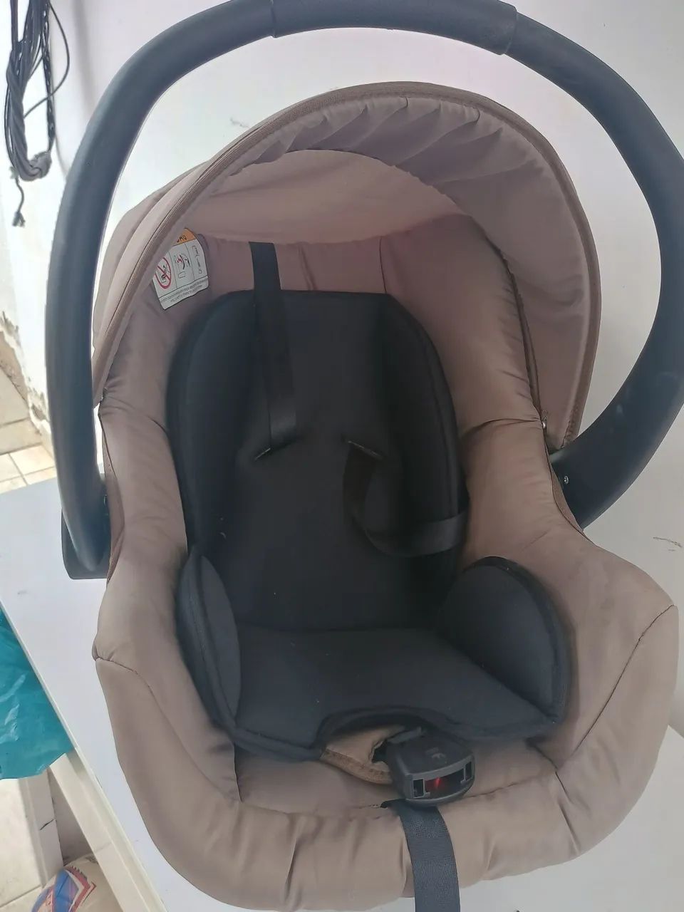 Carrinho de bebê com bebê conforto  - Foto 5
