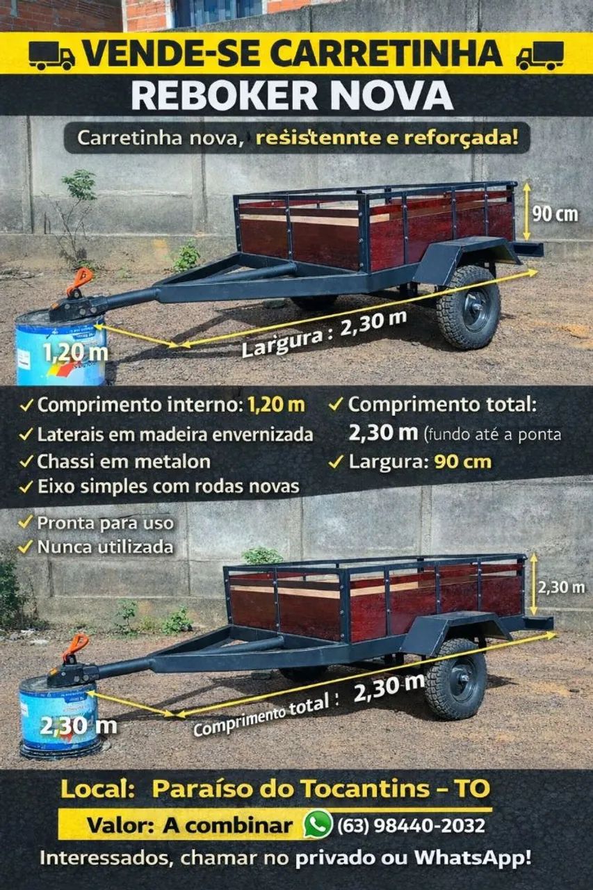 Carretinha reboque  - Foto 2