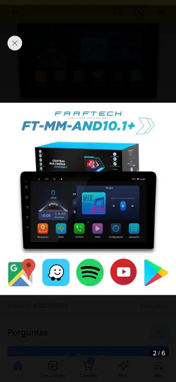 Kit Multimidia Faaftech Android 10.1 