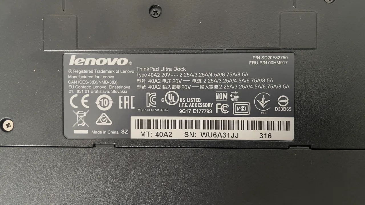 Dock Station Lenovo ThinkPad Ultra (Modelo Type 40A2) - Foto 3