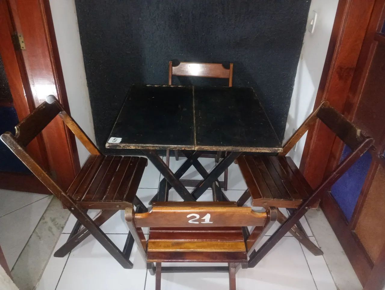 Mesa de bar em madeira dobrável  - Foto 3