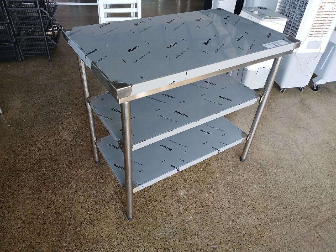 Mesa Inox 100x60 com 2 Paneleiros Reforçada  - Foto 3
