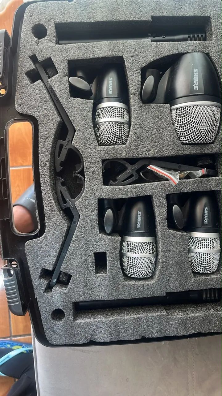 Microfones de bateria shure
