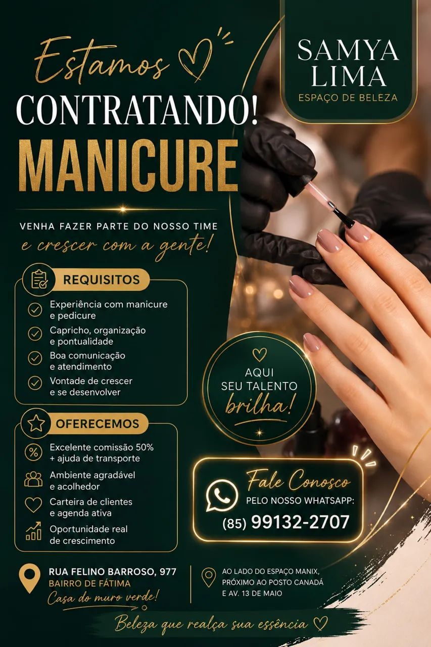 MANICURE COM EXPERIÊNCIA 