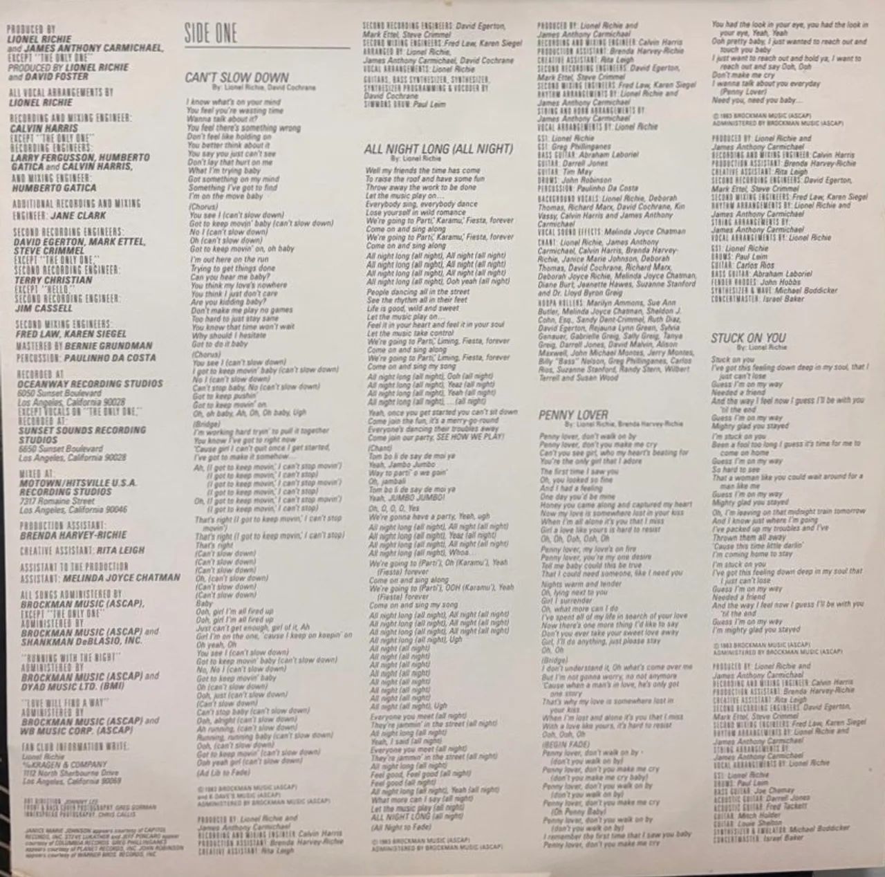 Lionel Richie Cant Slow Down 1983 Lp Vinil - Foto 5
