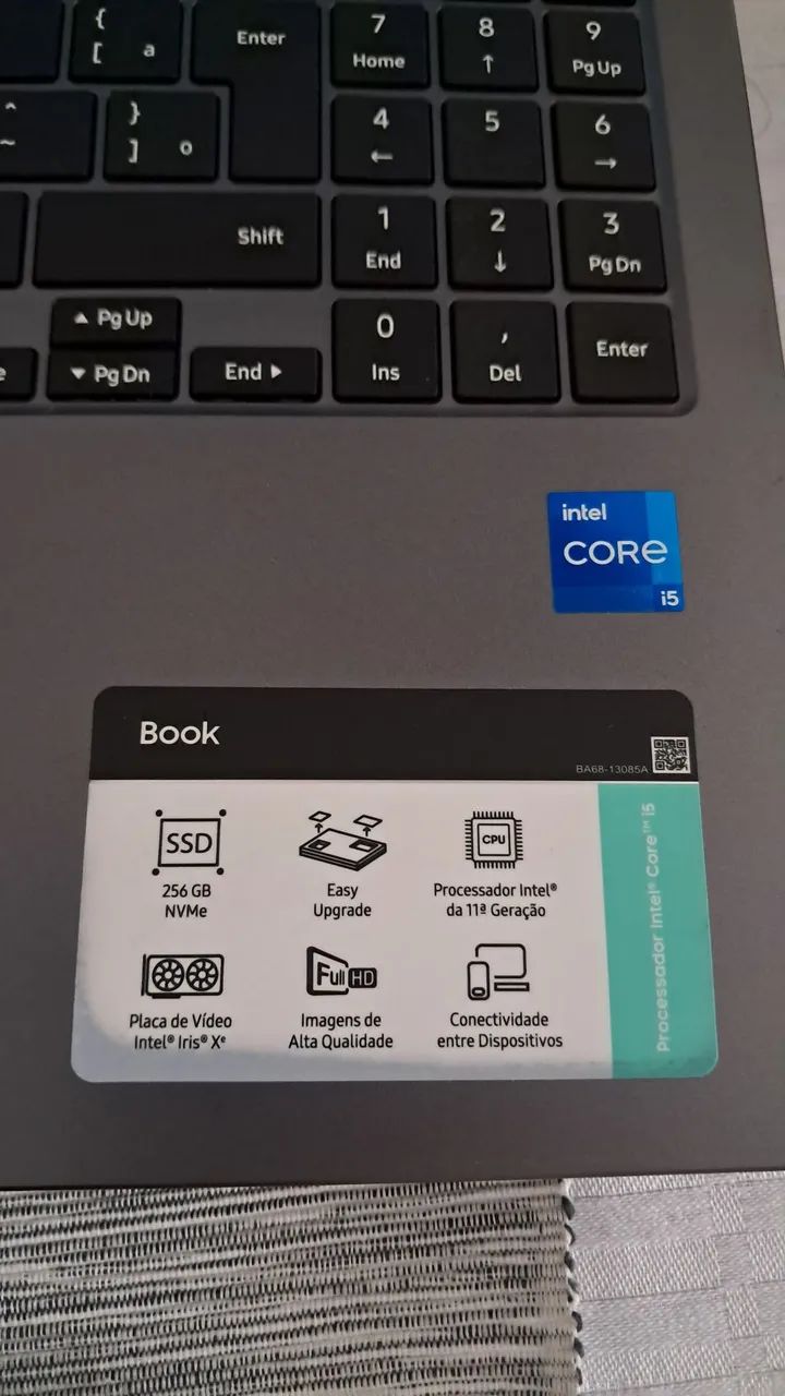 Notebook Samsung Book intel Core I5 11 8GB RAM  aceito cartão.  - Foto 3