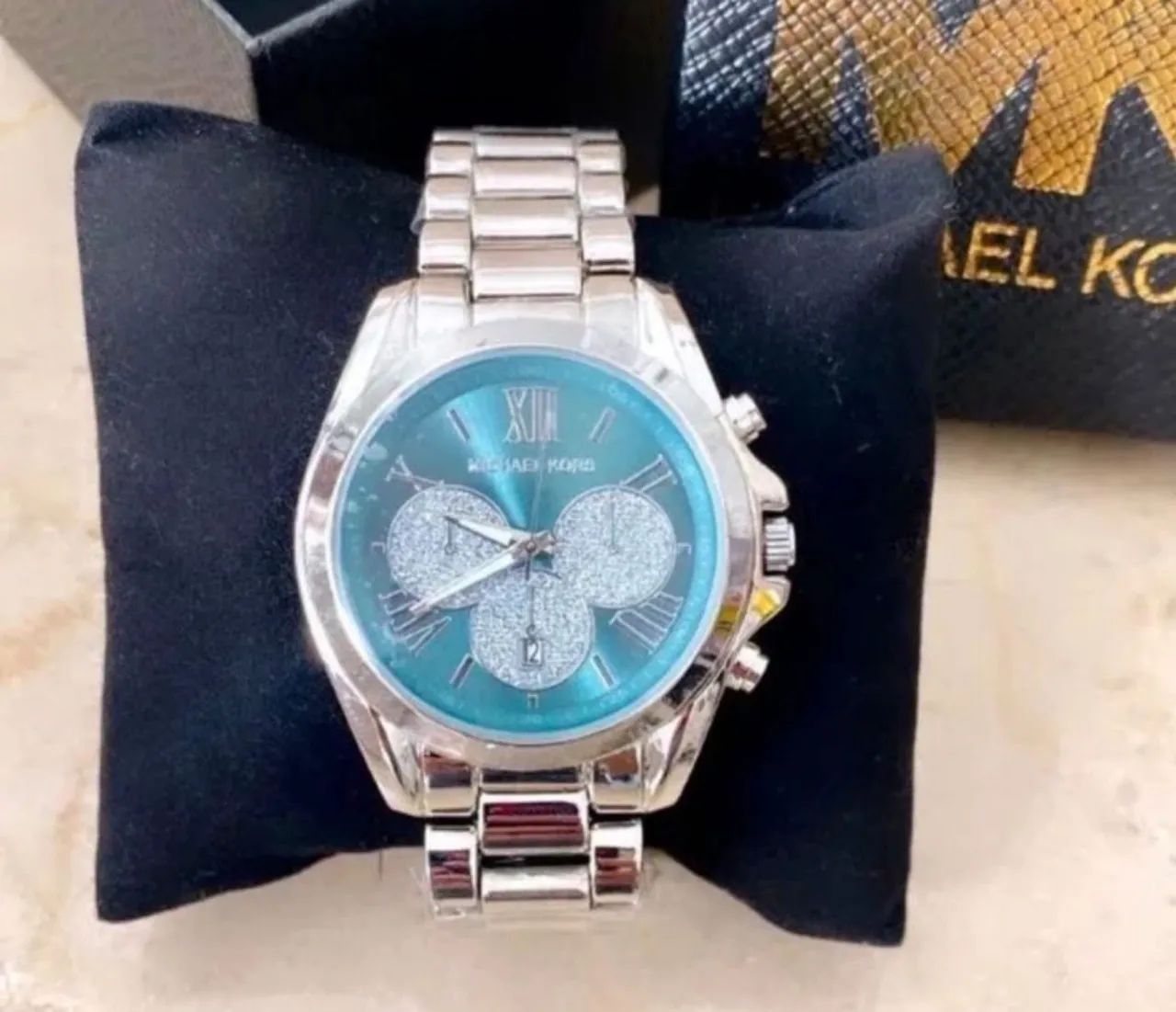 Relógio Feminino Estilo Michael Kors Bradshaw Chronograp - Foto 3