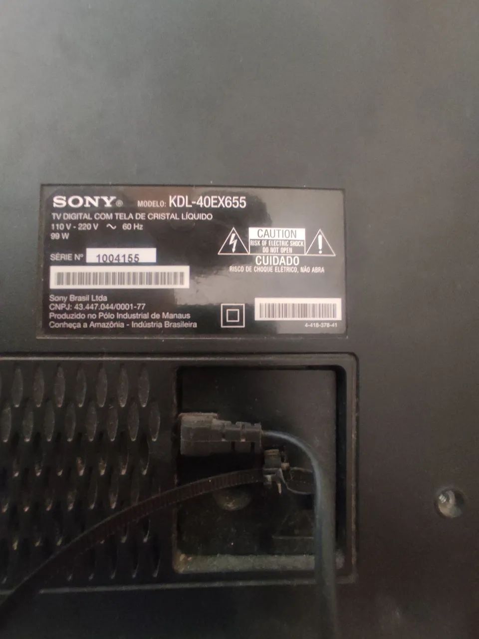 TV PARA RETIRADA DE PEÇAS 