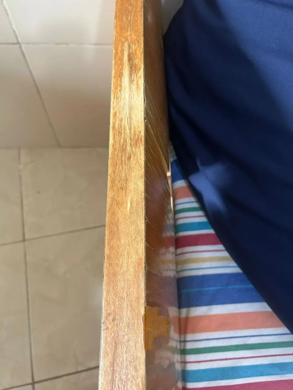 Bicama de solteiro 100% madeira  - Foto 5