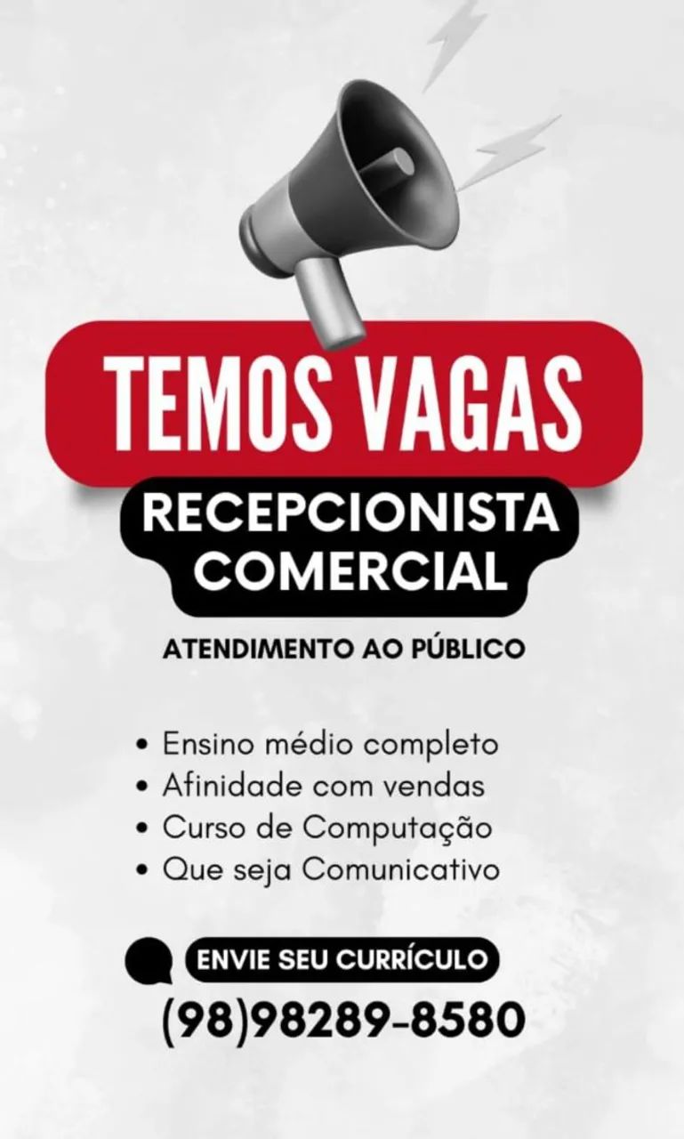 Recepcionista comercial 