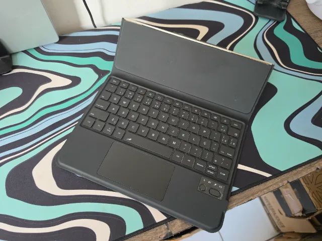 Capa Teclado Bluetooth Touchpad Galaxy Tab S7 S8 S9 S9 FE 11" Preto