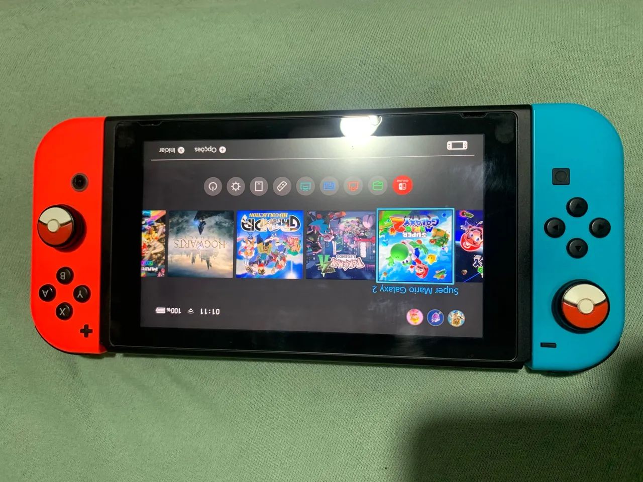 Nintendo Switch V2 Desbloqueado completo na caixa - Foto 4