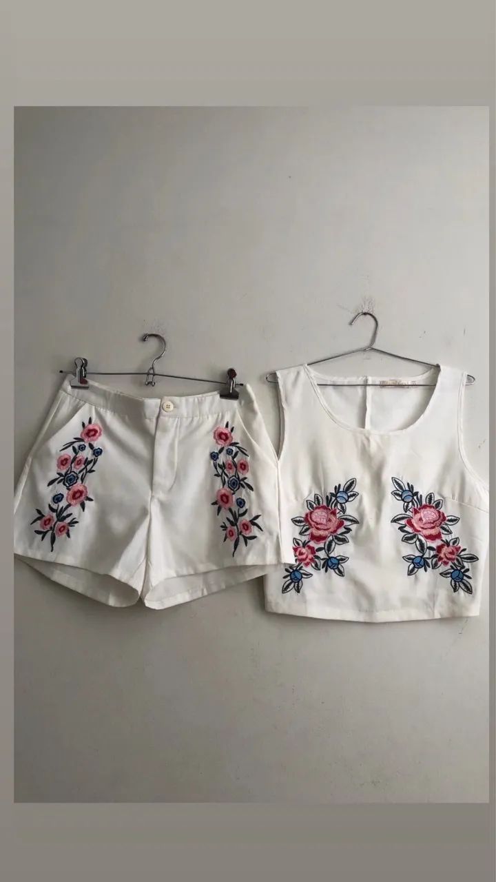 Short e blusa tamanho P - Foto 2