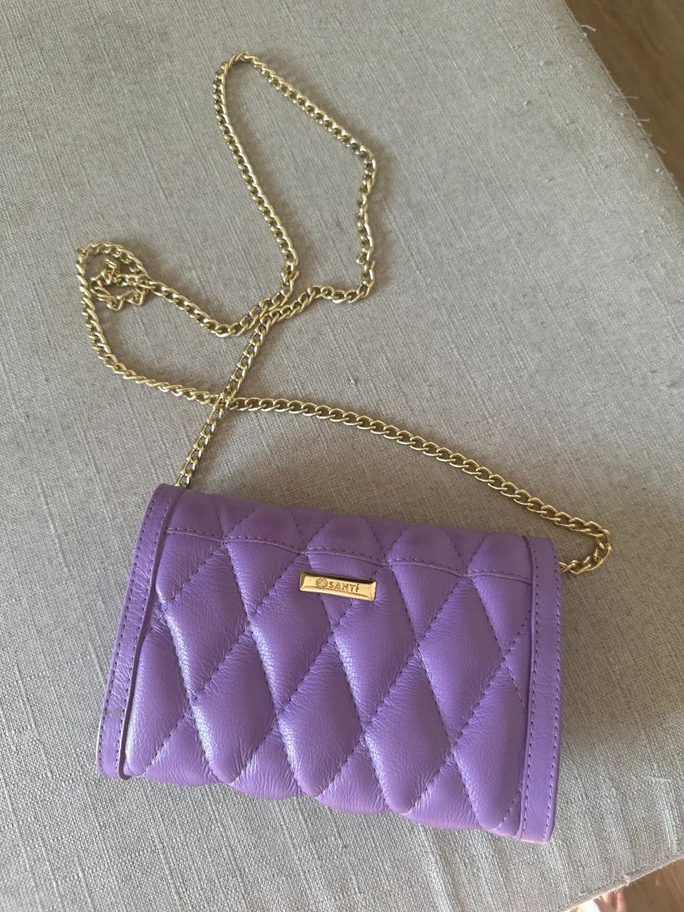 Bolsa em couro semi nova  - Foto 3