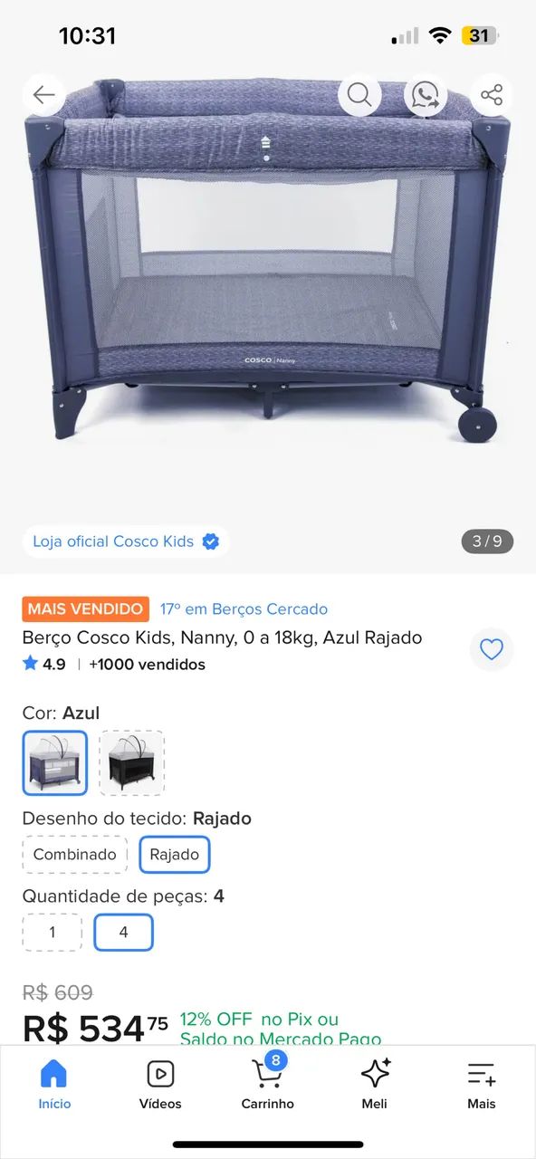 Berço portátil 