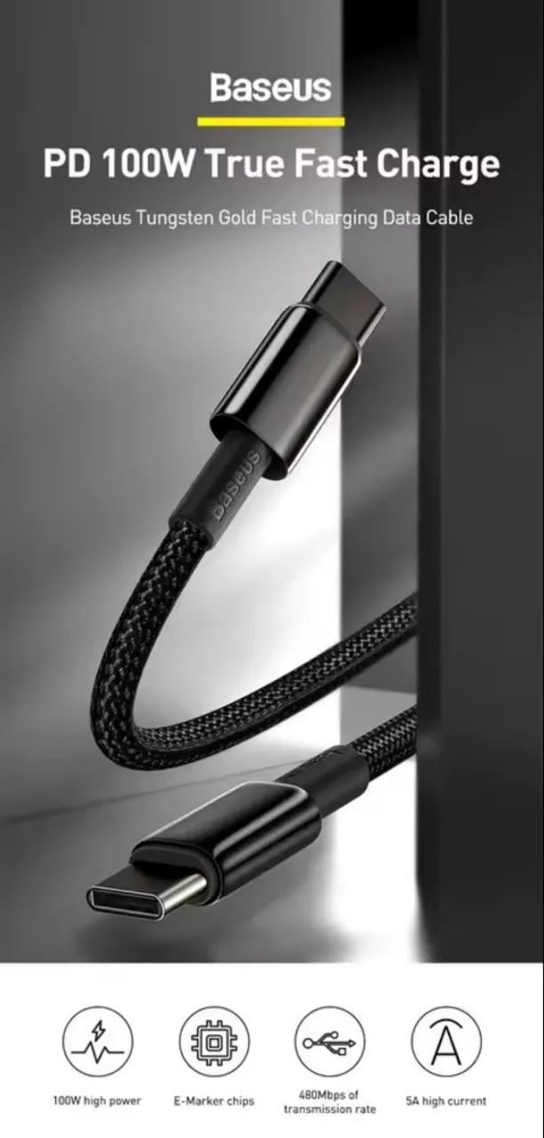 Cabo USB-C Baseus PD3.1 (1m)
