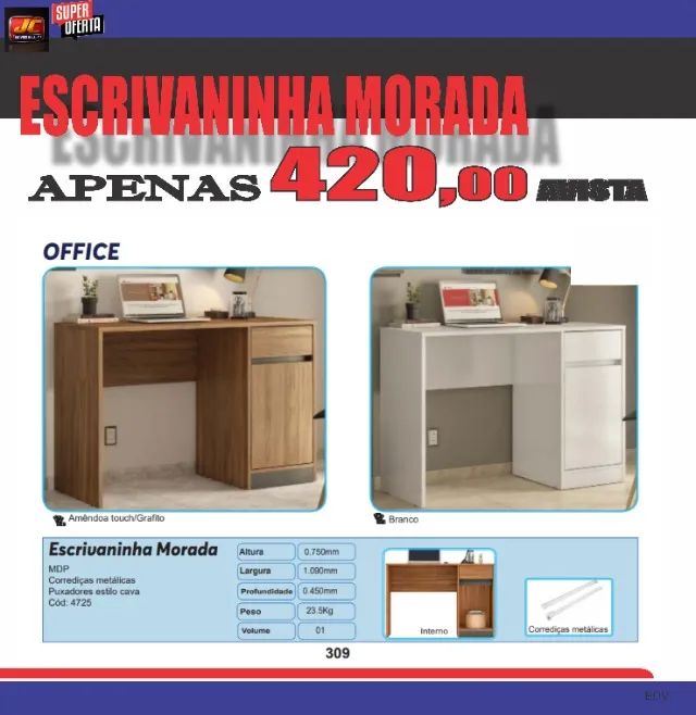 ESCRIVANINHA MORADA BRANCA