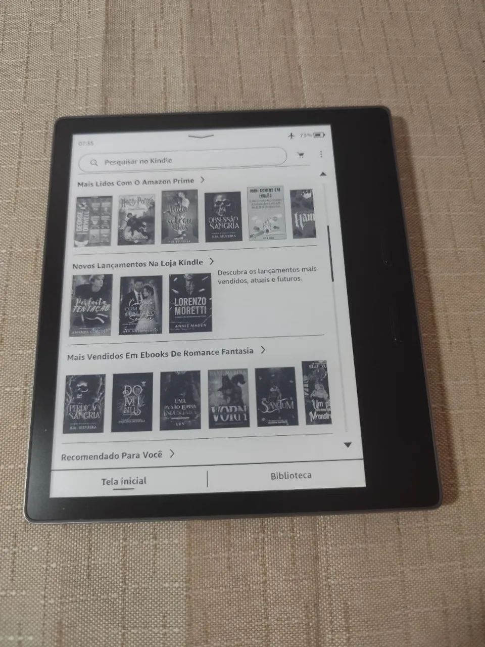 Kindle Oásis G10 de 32 GB, Tela 7 pol, Alumínio (Na Caixa