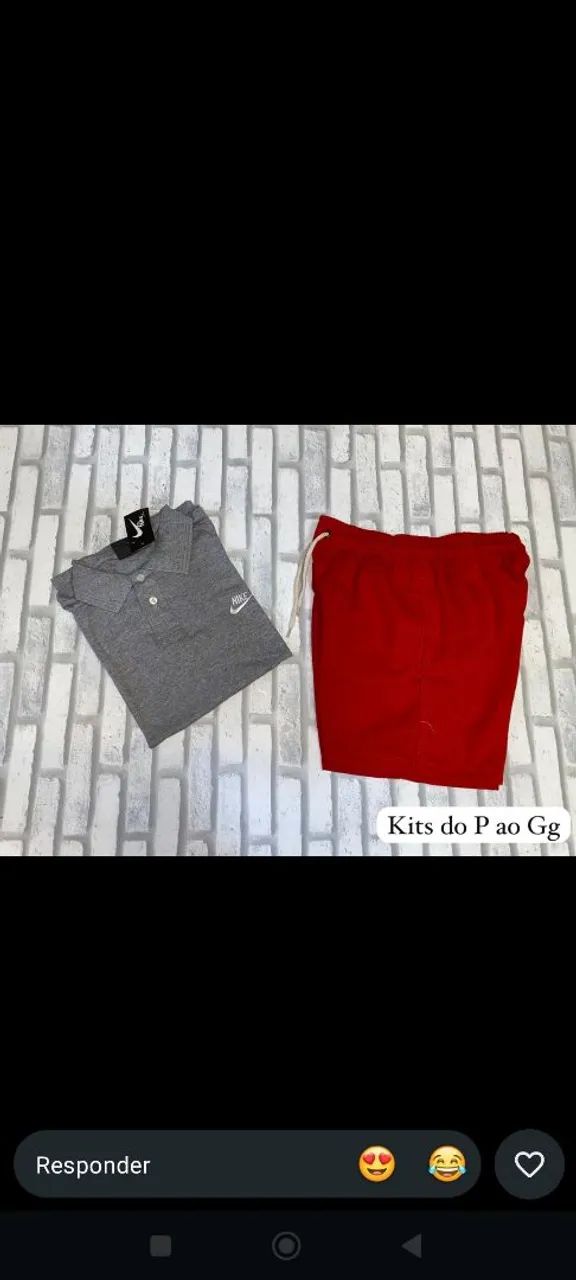 kit camisa e short disponivel do p ao gg - Foto 5