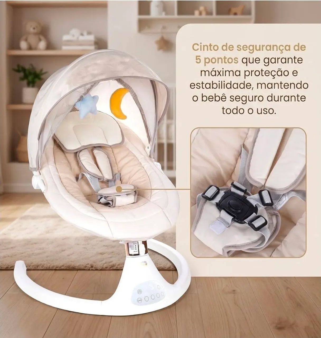 Cadeira de balanço automática para bebê  - Foto 3