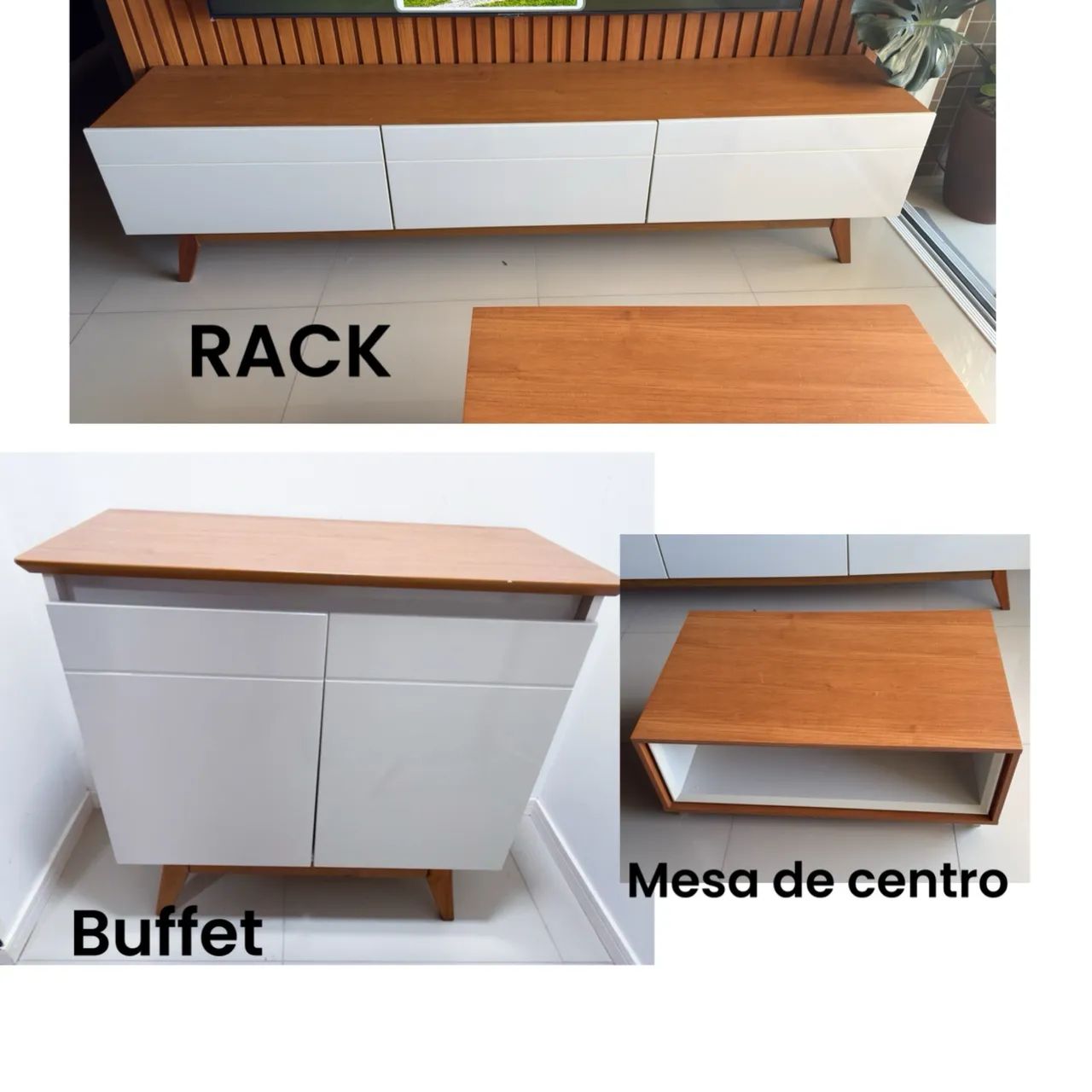 Rack + Buffet + mesa de centro
