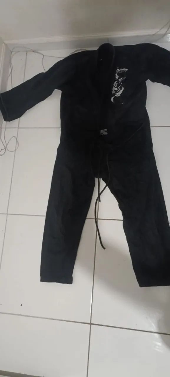 Kimono preto jiu-jitsu tamanho A2 - Foto 3