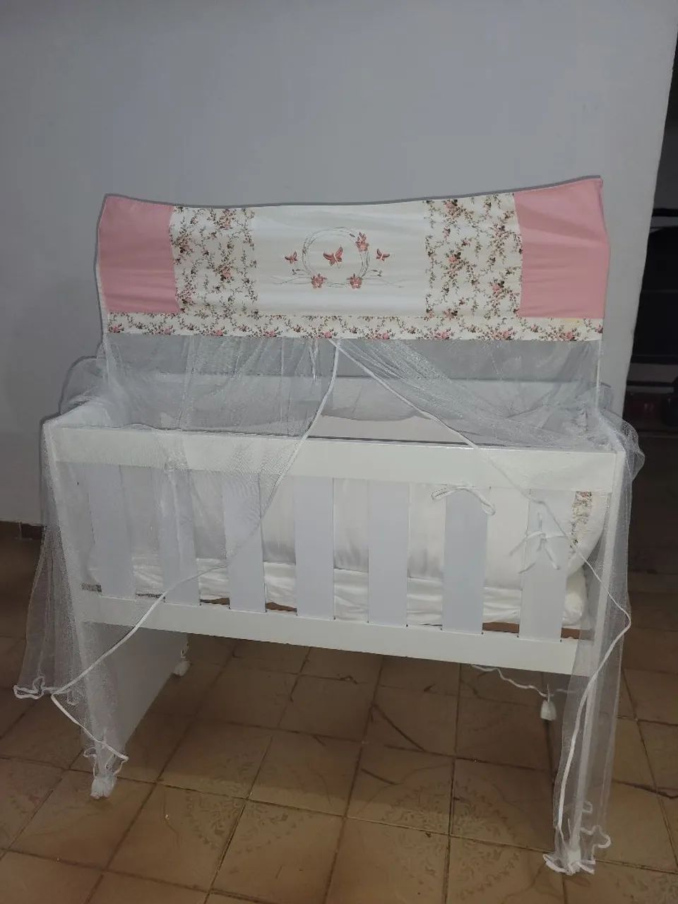 Mini berço completo com kit menina  - Foto 5
