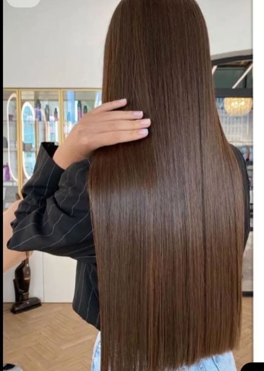 Apliques extensão/ e peruca semelhante ao cabelo humano  - Foto 5