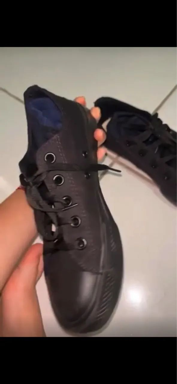 all star cano baixo all black  - Foto 2