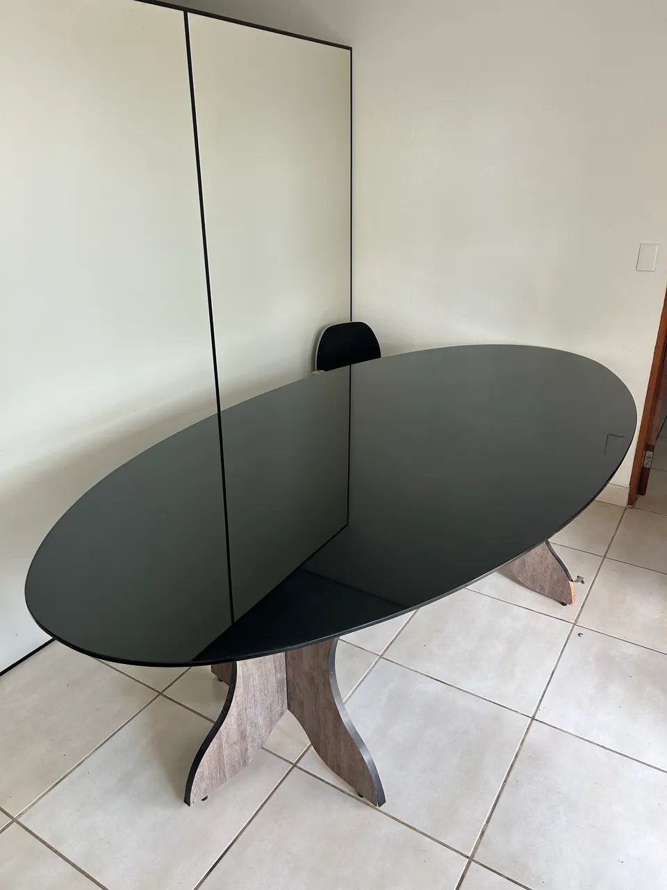 Mesa de Vidro Preta - 270cm X 135cm - Foto 5