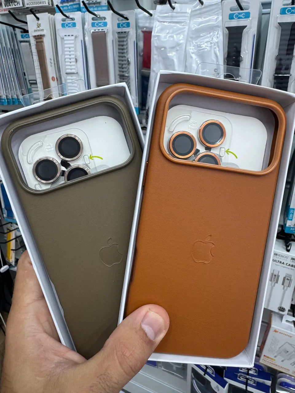 Capa 17 pro Max em couro legítimo entrega grátis  - Foto 2