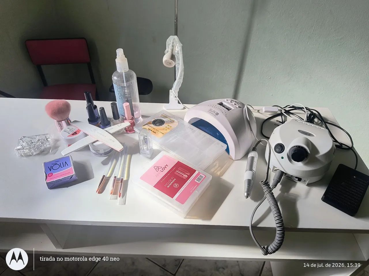 vendo mesa L completa com nicho e todos os itens acima - Foto 3