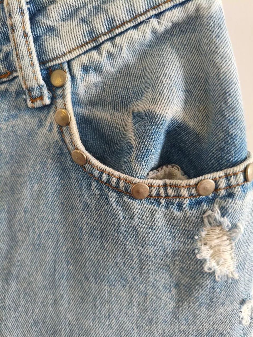 Calça jeans clara reta 42 - Foto 4