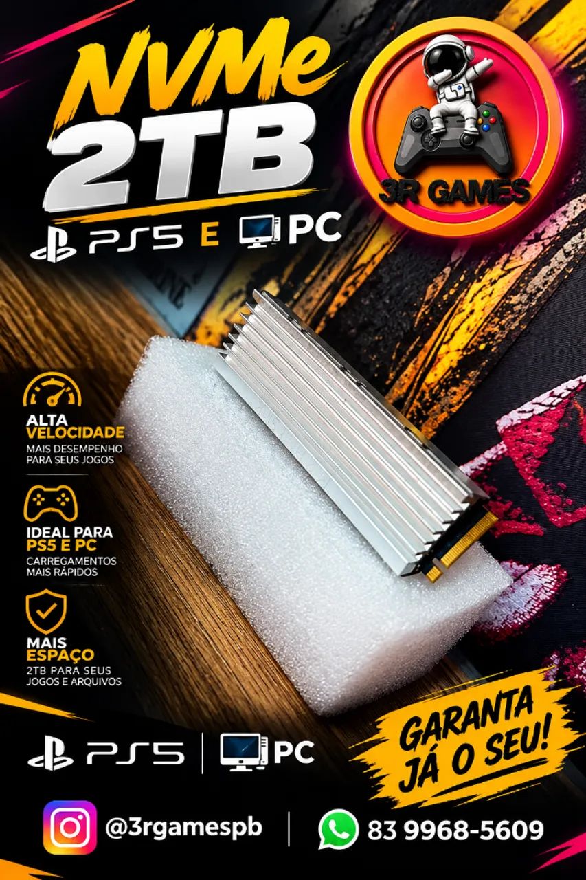 Nvme 2TB Ps5 e PC