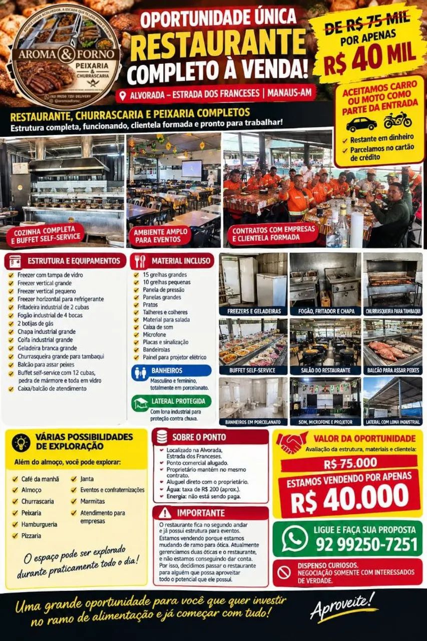 Repassando restaurante em pleno funcionamento 