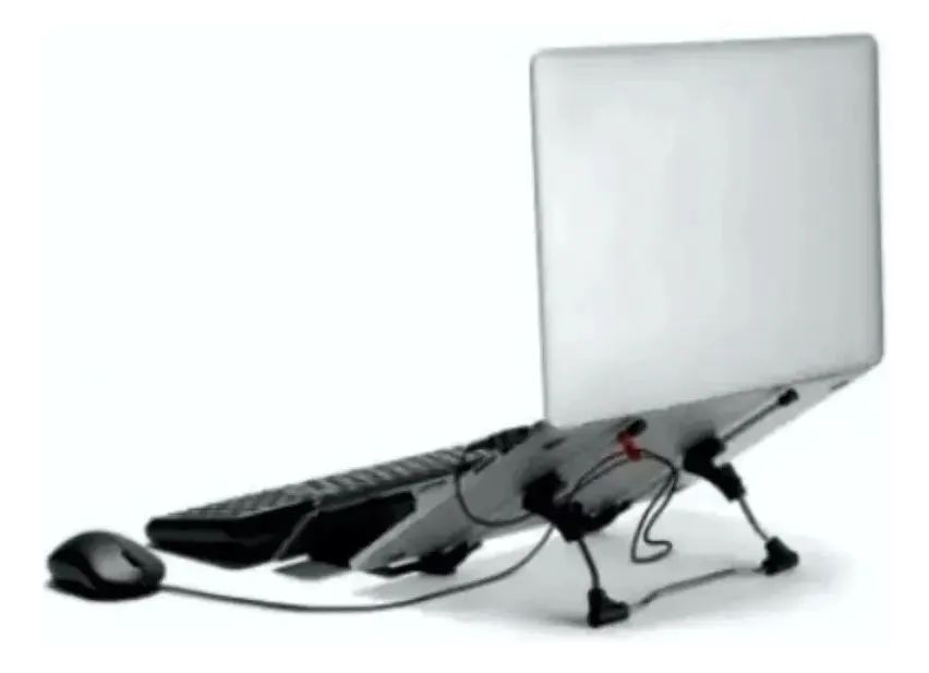 Dois suporte para notebook de ferro 
