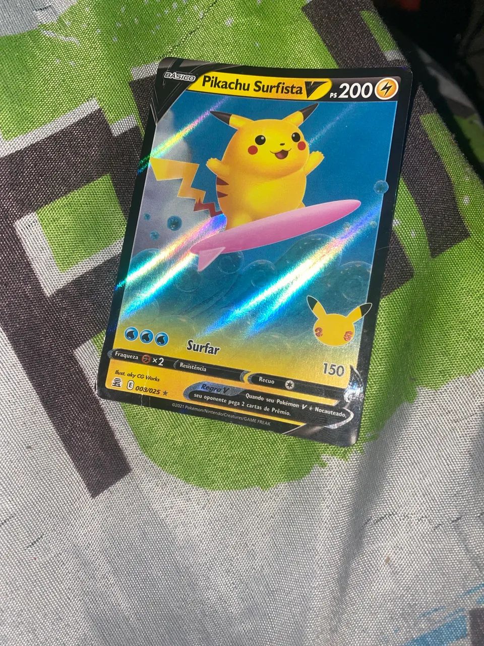 Card Pokémon pikachu surfista V
