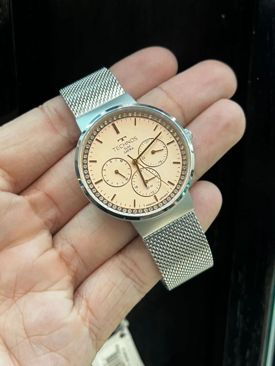 Relógio Feminino Technos Slim Multifunção Prata 