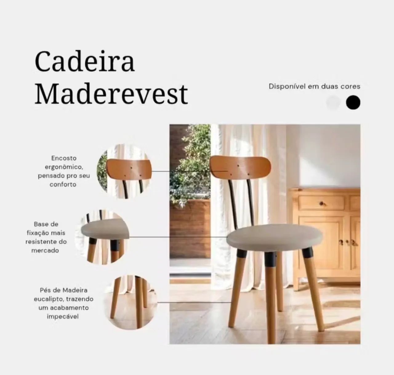 Vendo 4 cadeiras lindas e modernas - Foto 2