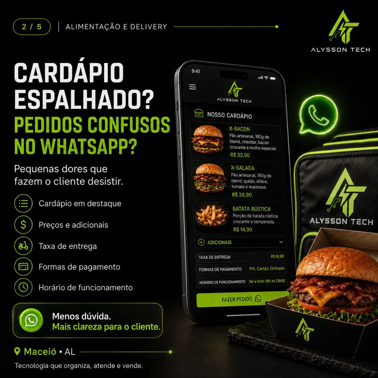 Cardápio Digital + Site para Hamburgueria e Delivery | Maceió - Foto 2