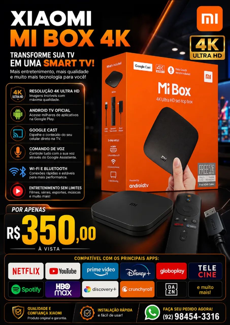 ? **XIAOMI MI BOX 4K - SMART TV BOX**  - Foto 2